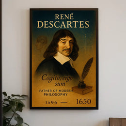 René Descartes Father Of Modern Poster