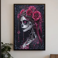 Día de los Muertos Skeleton Art Cultural Poster