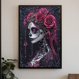 Día de los Muertos Skeleton Art Cultural Poster
