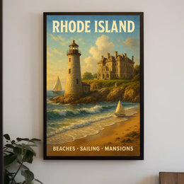 Rhode Island Coastal Charm Poster