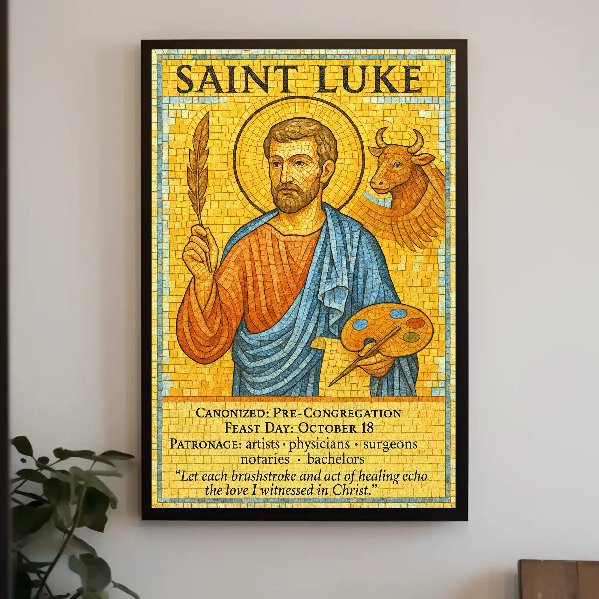 Saint Luke Patron of Artists and Physicians Poster PosterGoat