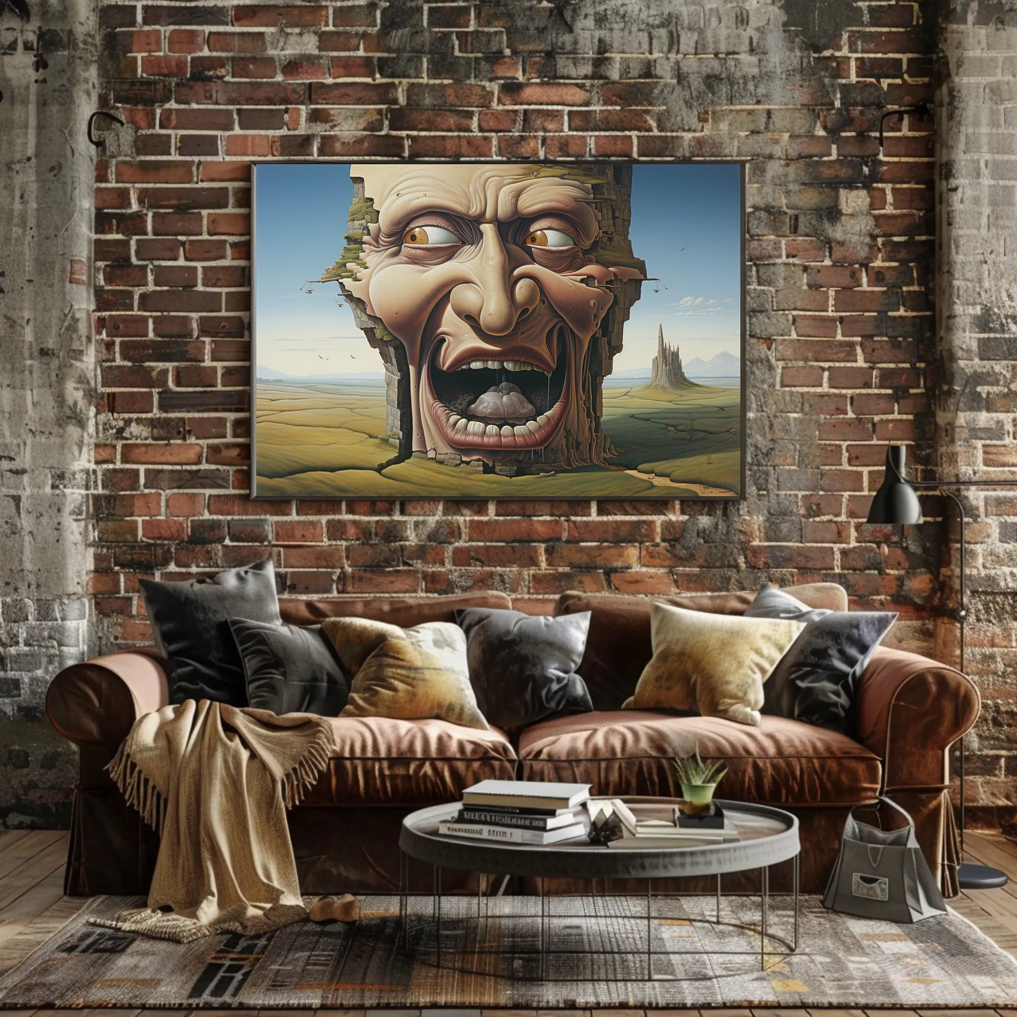 Colossal Cliff Face Dreamscape Fantasy or Mythology Poster
