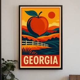 Georgia The Peach State Poster