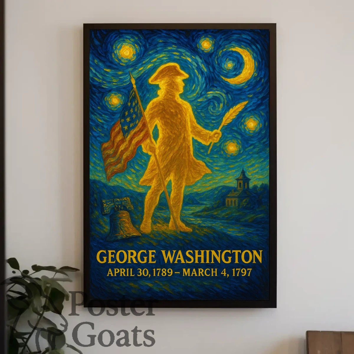 George Washington Starry Tribute Historical or Presidential Poster