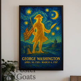 George Washington Starry Tribute Historical or Presidential Poster