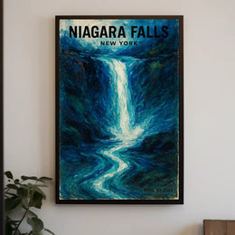 Niagara Falls Adventure Travel Poster Modern Wall Art
