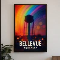 Bellevue Nebraska Scenic Minimalist Realism Poster
