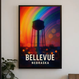 Bellevue Nebraska Scenic Minimalist Realism Poster