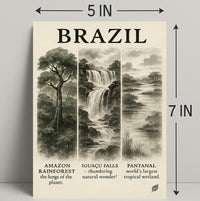 Wonders of Brazil Poster PosterGoat