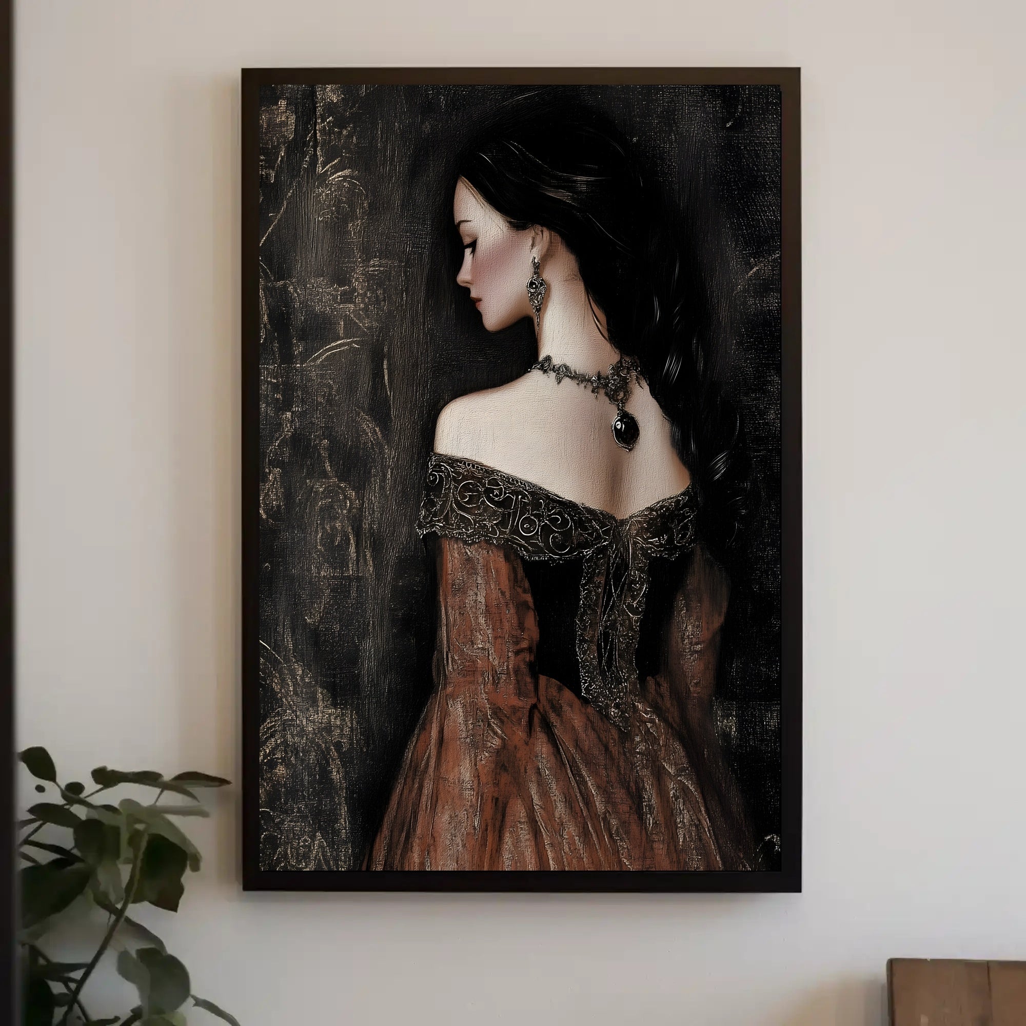 Vintage Elegance Noble Woman Fantasy or Mythology Poster PosterGoat