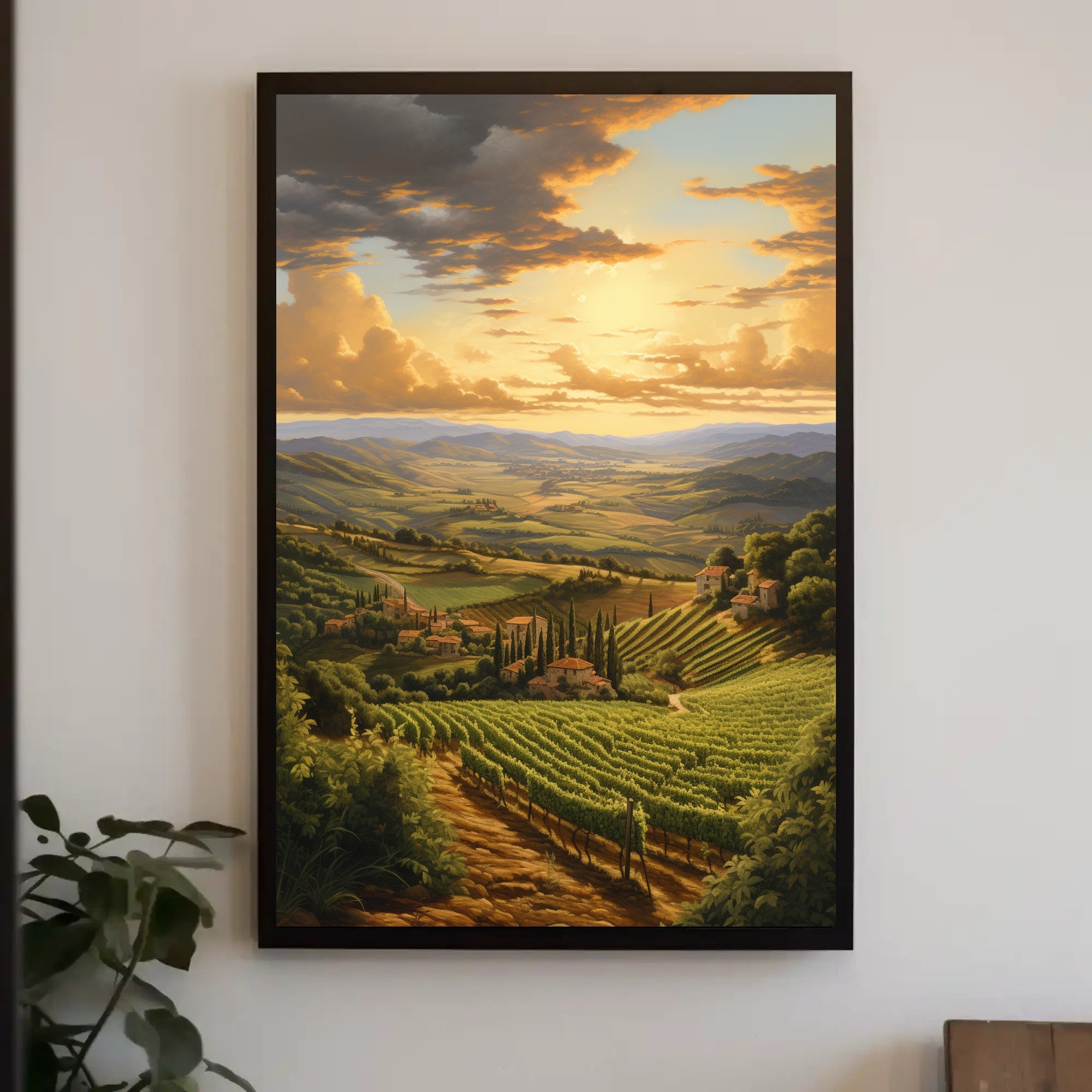 Tuscan Vineyard Serenity Art Print Travel Poster