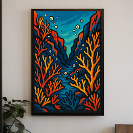 Vibrant Underwater Landscape Poster
