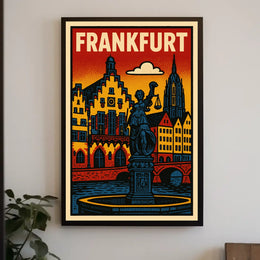 Frankfurt Cityscape Poster