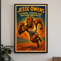 Olympic Sprinting Legend Vintage Motivational Poster
