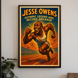 Olympic Sprinting Legend Vintage Motivational Poster