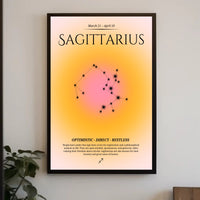 Sagittarius Zodiac Constellation Minimalist Art Print PosterGoat