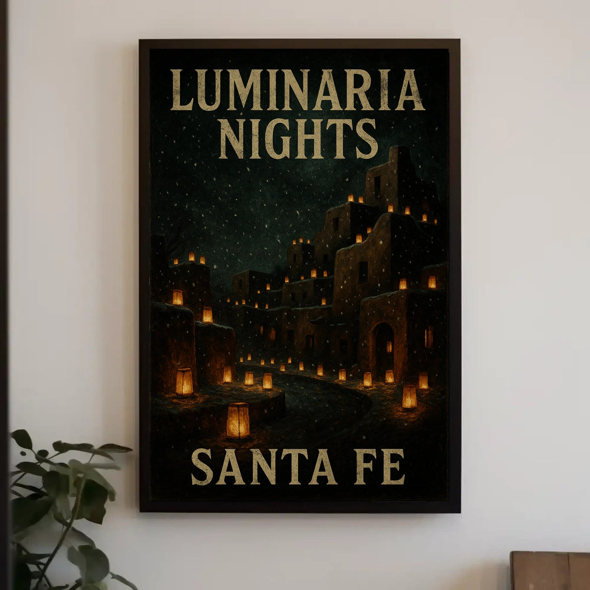 Luminaria Nights in Santa Fe Poster