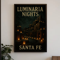 Luminaria Nights in Santa Fe Poster