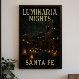 Luminaria Nights in Santa Fe Poster