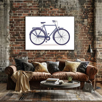 Vintage Bicycle Poster: Modern Retro Design