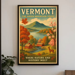 Vermont Scenic Beauty Travel Poster PosterGoat
