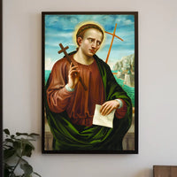 Saintly Portrait with Cross Poster