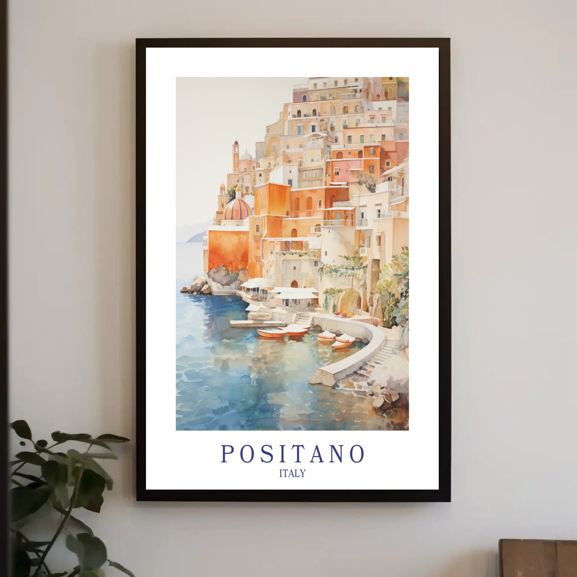 Positano Dreamscape: Serene Watercolor Travel Poster