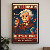 Albert Einstein Relativity Theory Vintage Scenic Poster