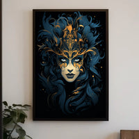 Intricate Masquerade Mask Artistry Fantasy or Mythology Poster