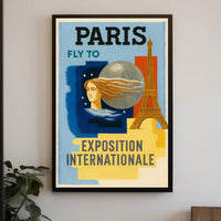 Fly To Paris Exposition Internationale Poster