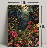 Enchanted Forest Garden William Morris Art Poster