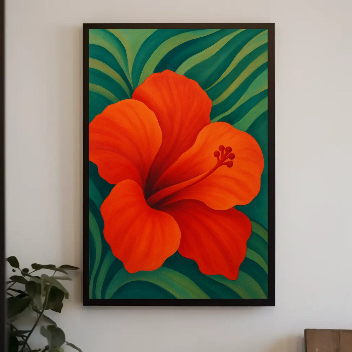 Tropical Hibiscus Flower Poster: Bold Modern Art