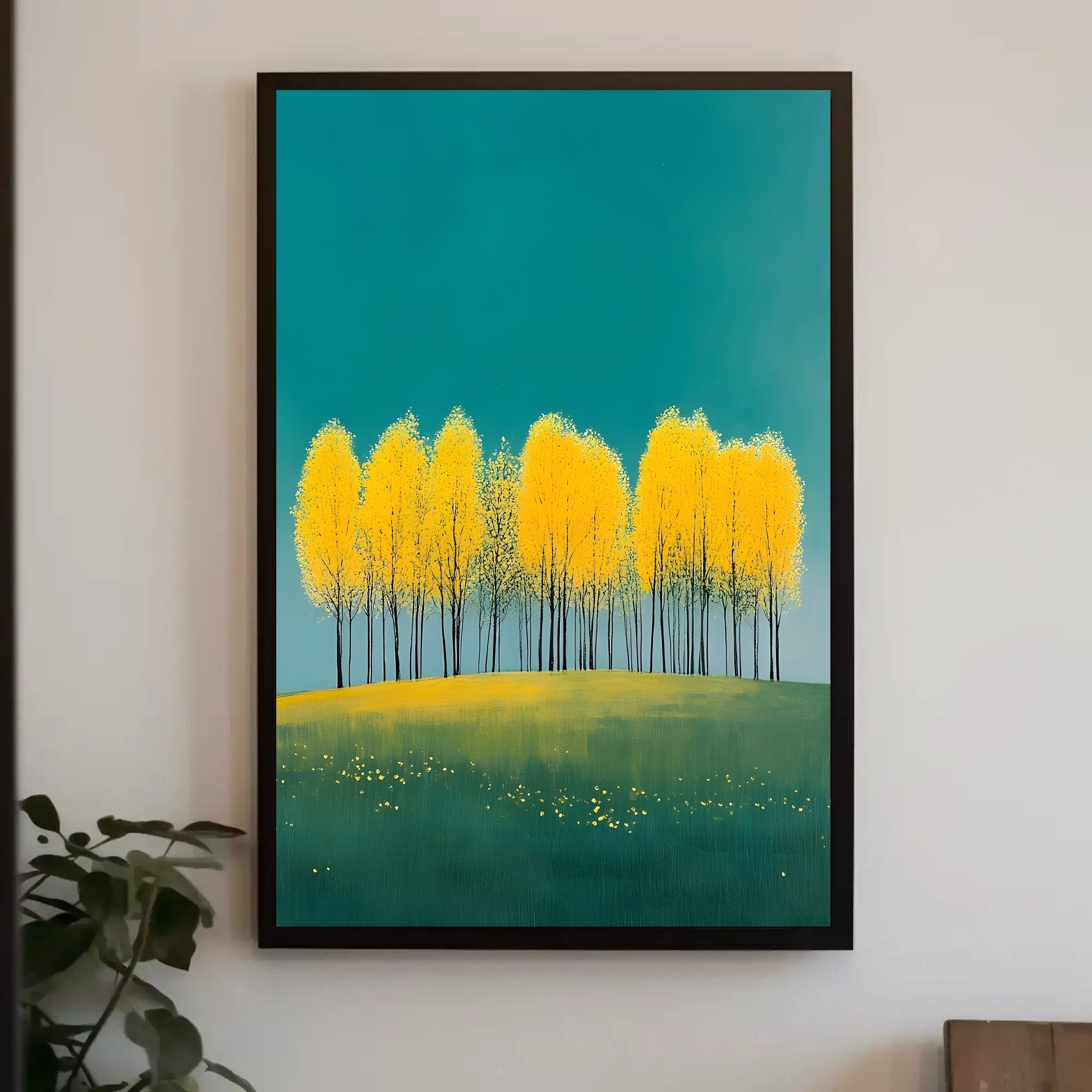 Autumn Trees Vibrant Wall Art Poster Print