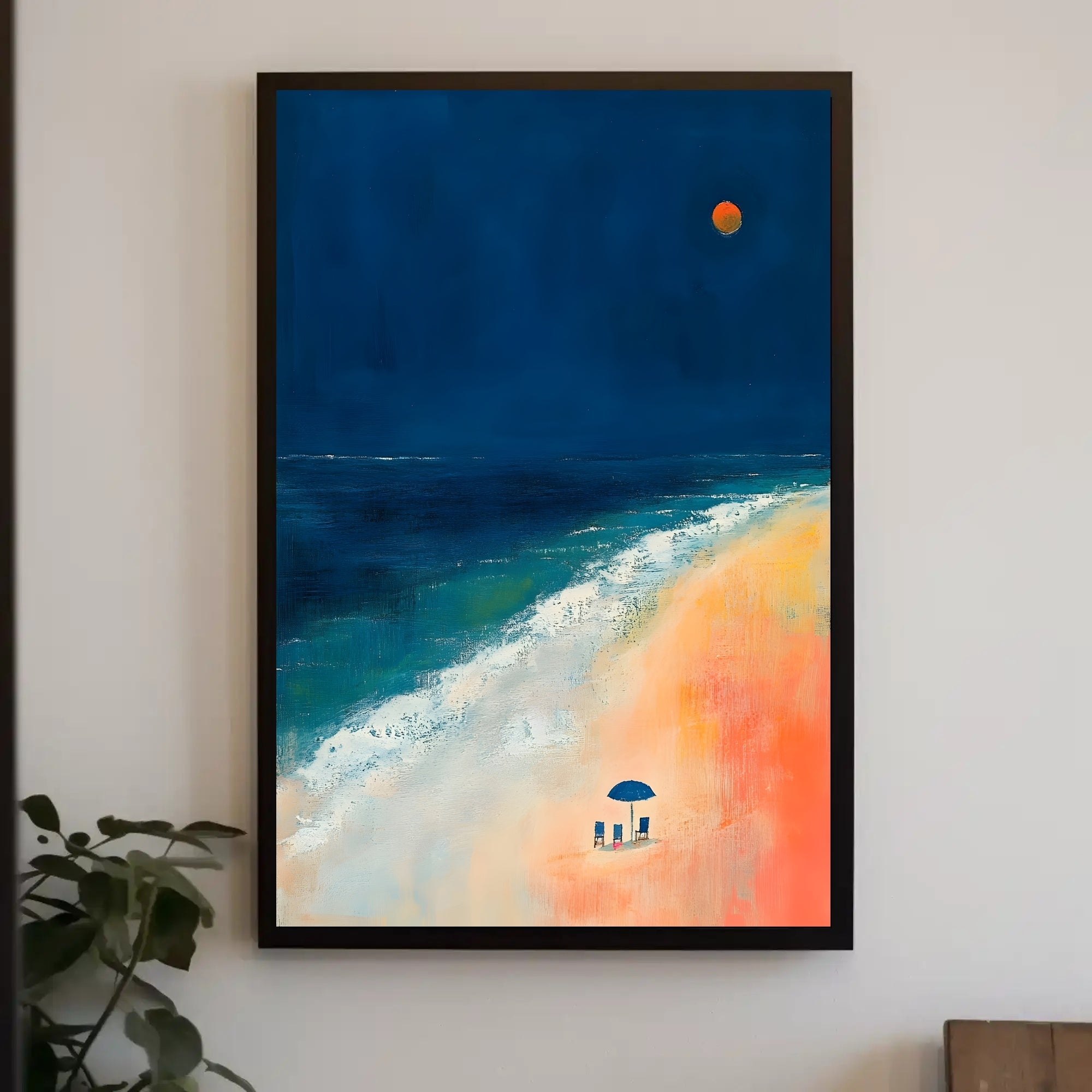 Tranquil Beach Dusk Poster Wall Art Print