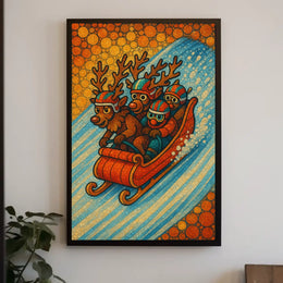 Reindeer Racing Adventure Poster