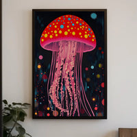 Jellyfish Poster Vibrant Dreamscape Wall Art