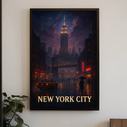 New York City Nightscape Poster