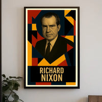 Richard Nixon 37th President of the United States Abstract Pop Poster