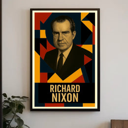 Richard Nixon 37th President of the United States Abstract Pop Poster