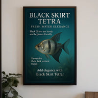Black Skirt Tetra Freshwater Elegance Poster