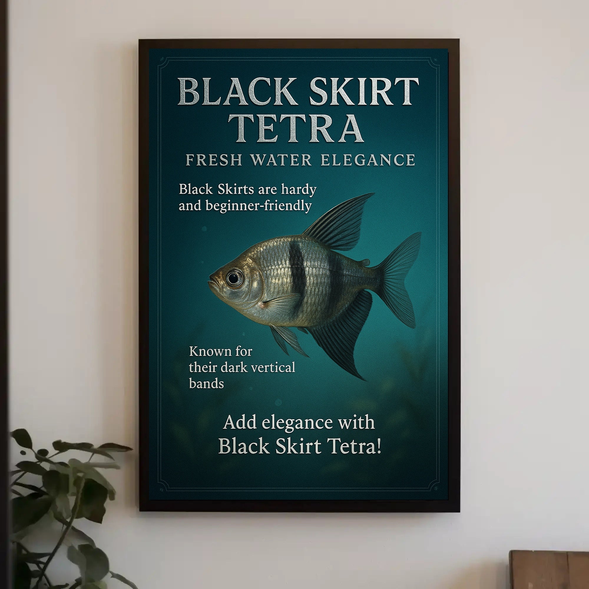 Black Skirt Tetra Freshwater Elegance Poster