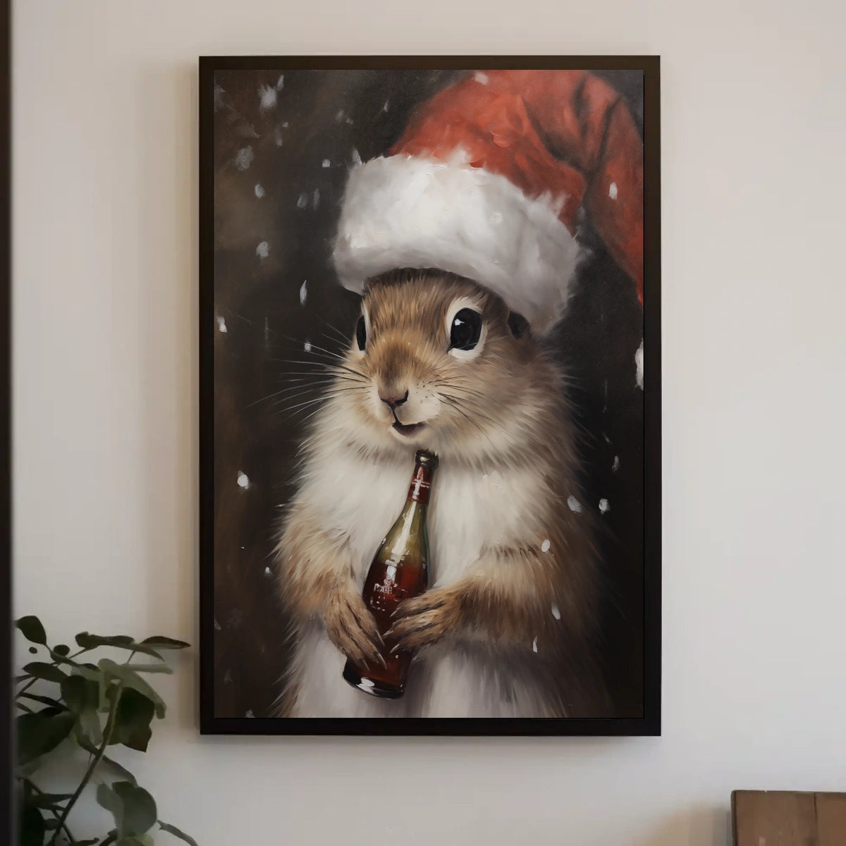 Festive Squirrel Celebration Poster