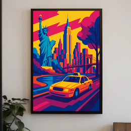 Vibrant New York Cityscape Poster