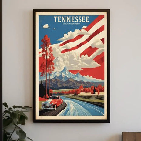 Vintage Tennessee Americana Travel Poster
