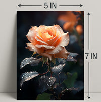 Dew-Kissed Rose Poster PosterGoat