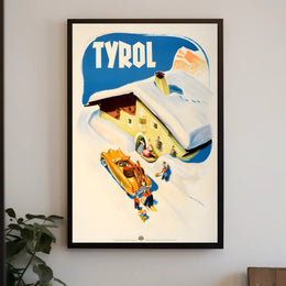 Tyrol Vintage Winter Tourism Travel Poster PosterGoat