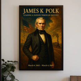 James K. Polk Patriotic Historical Poster