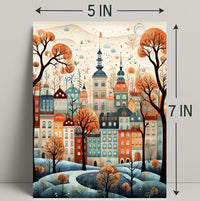 Enchanted Autumn Cityscape Poster