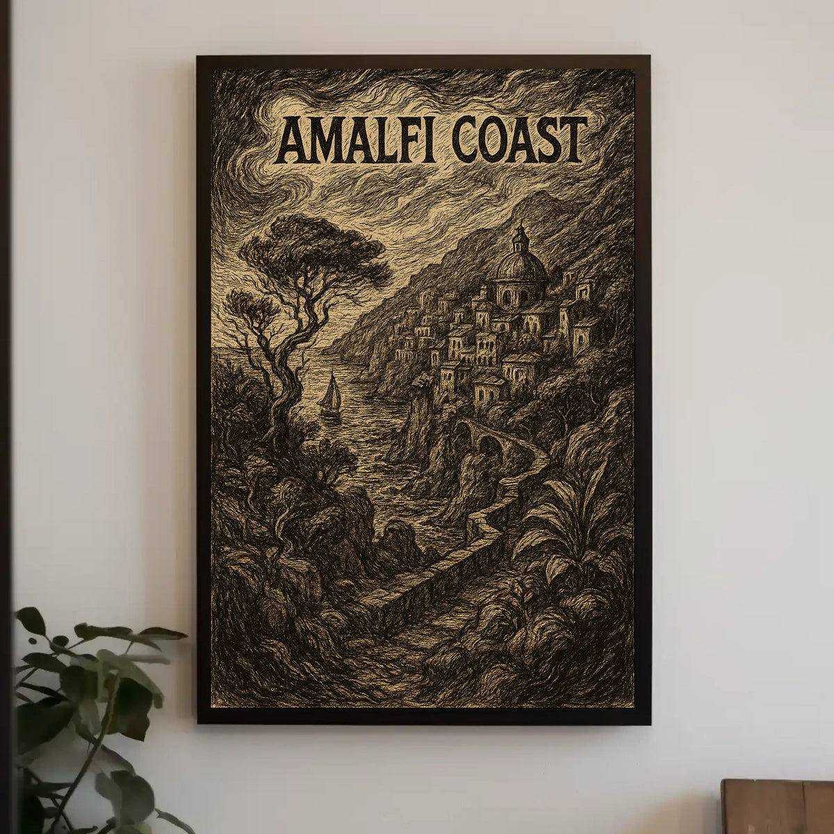Amalfi Coast Poster Wall Art Coastal Decor Print Collection