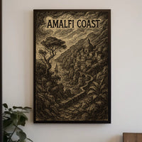Amalfi Coast Poster Wall Art Coastal Decor Print Collection